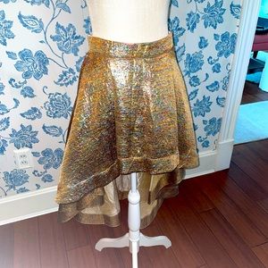Hot and Delicious Rainbow hi-low skirt size S